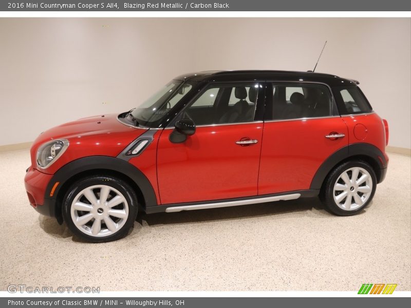 Blazing Red Metallic / Carbon Black 2016 Mini Countryman Cooper S All4