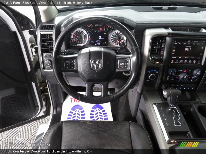 Bright White / Black 2013 Ram 1500 Sport Crew Cab 4x4