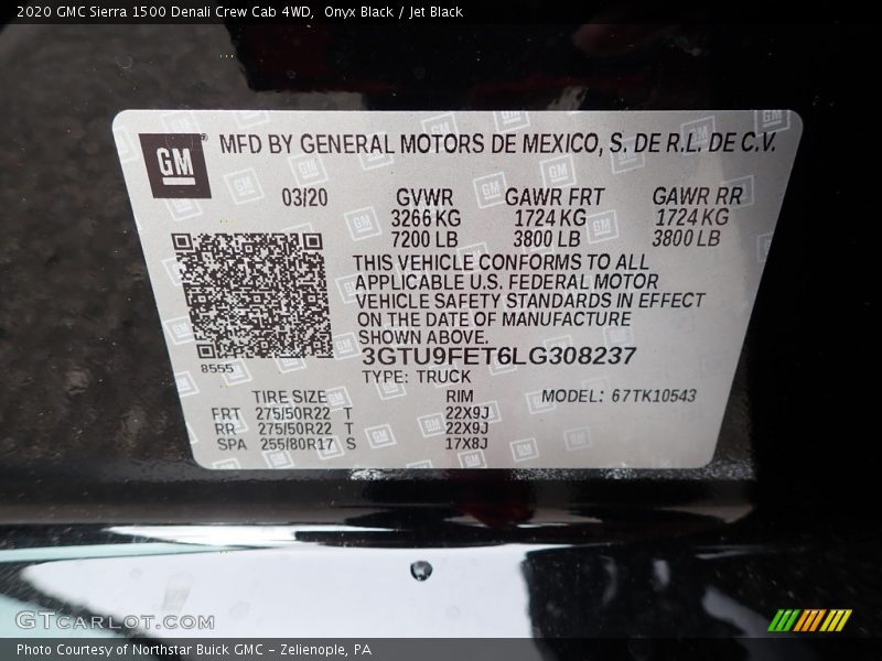 Onyx Black / Jet Black 2020 GMC Sierra 1500 Denali Crew Cab 4WD