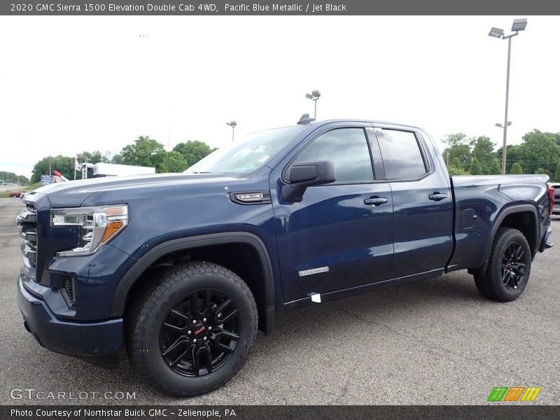 Pacific Blue Metallic / Jet Black 2020 GMC Sierra 1500 Elevation Double Cab 4WD