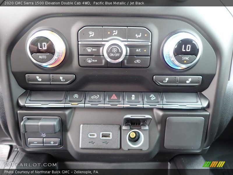 Pacific Blue Metallic / Jet Black 2020 GMC Sierra 1500 Elevation Double Cab 4WD