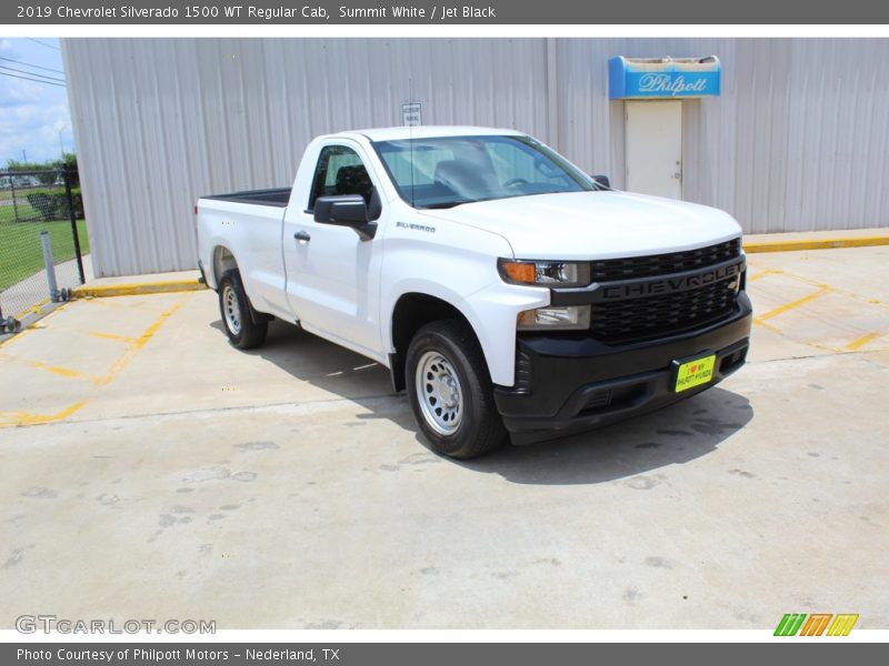 Summit White / Jet Black 2019 Chevrolet Silverado 1500 WT Regular Cab