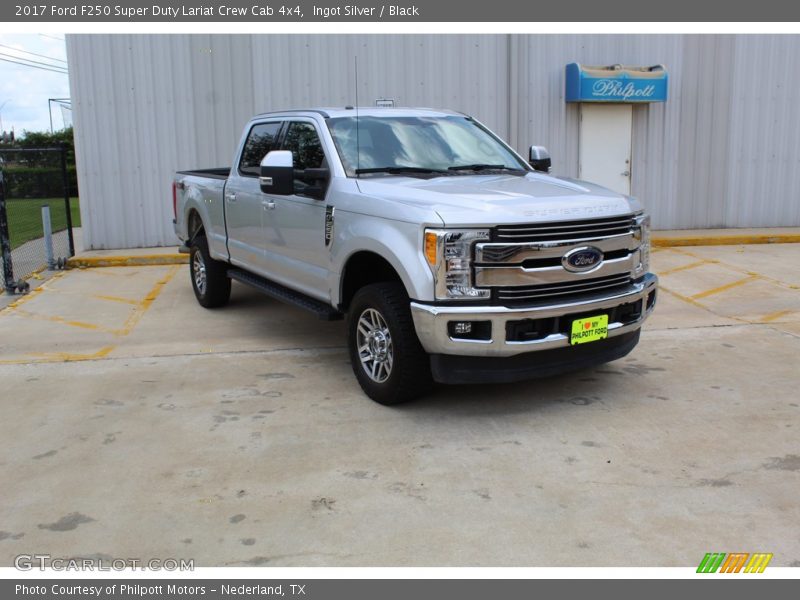Ingot Silver / Black 2017 Ford F250 Super Duty Lariat Crew Cab 4x4