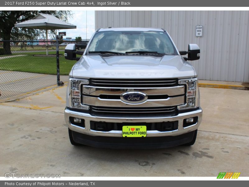 Ingot Silver / Black 2017 Ford F250 Super Duty Lariat Crew Cab 4x4
