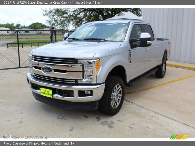 Ingot Silver / Black 2017 Ford F250 Super Duty Lariat Crew Cab 4x4