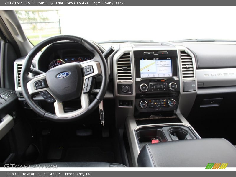 Ingot Silver / Black 2017 Ford F250 Super Duty Lariat Crew Cab 4x4