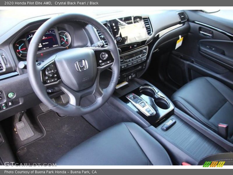 Crystal Black Pearl / Black 2020 Honda Pilot Elite AWD