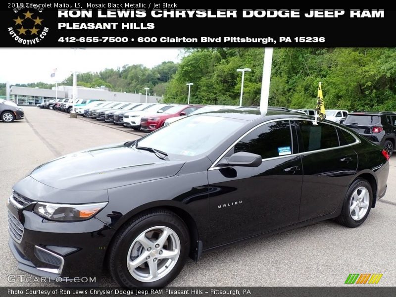 Mosaic Black Metallic / Jet Black 2018 Chevrolet Malibu LS
