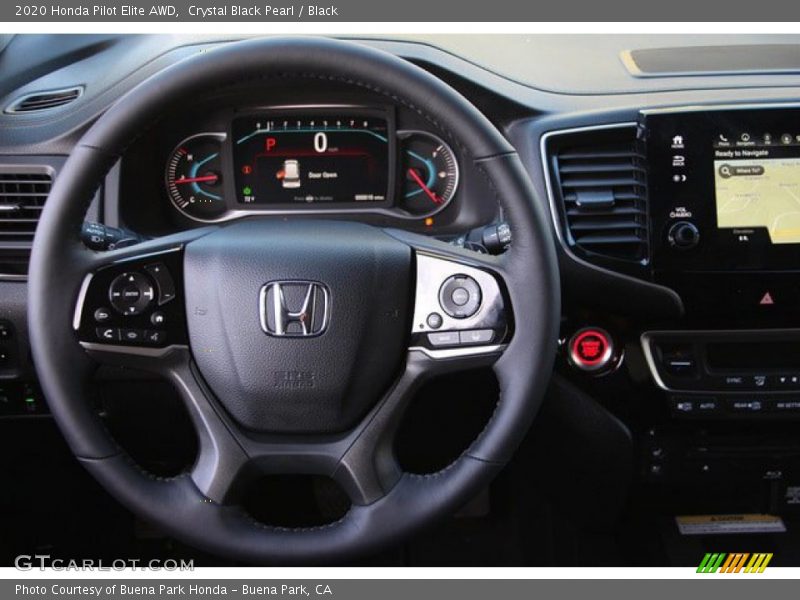 Crystal Black Pearl / Black 2020 Honda Pilot Elite AWD