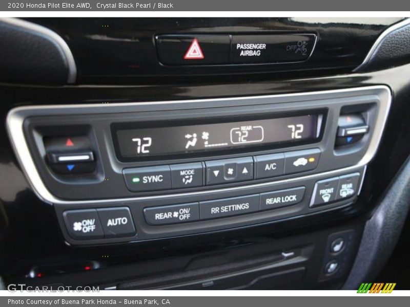 Crystal Black Pearl / Black 2020 Honda Pilot Elite AWD