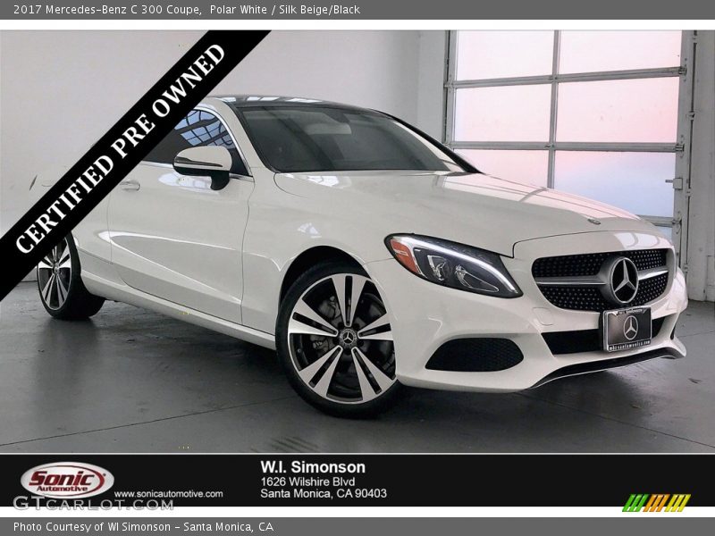 Polar White / Silk Beige/Black 2017 Mercedes-Benz C 300 Coupe