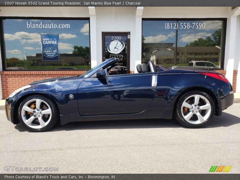 San Marino Blue Pearl / Charcoal 2007 Nissan 350Z Grand Touring Roadster
