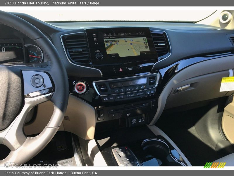 Platinum White Pearl / Beige 2020 Honda Pilot Touring