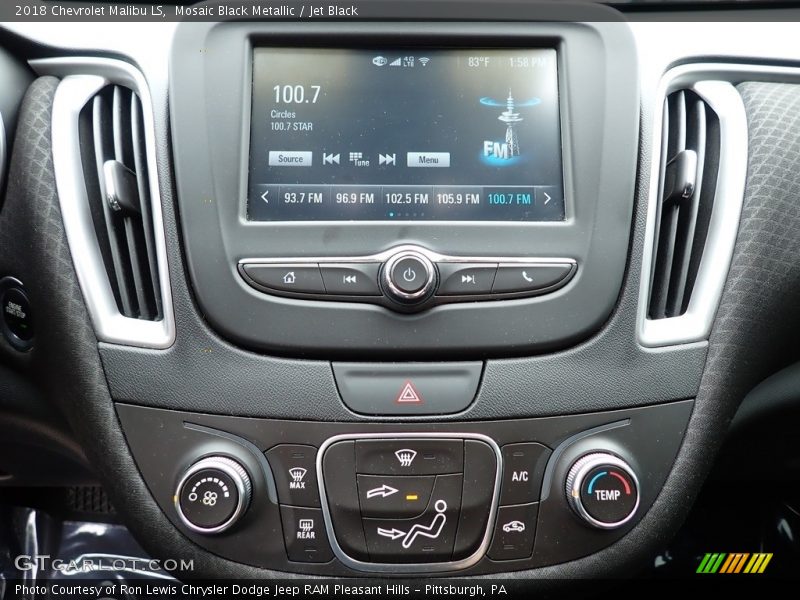 Mosaic Black Metallic / Jet Black 2018 Chevrolet Malibu LS