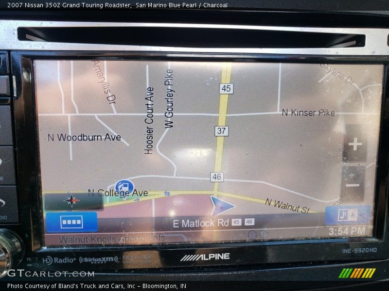 San Marino Blue Pearl / Charcoal 2007 Nissan 350Z Grand Touring Roadster