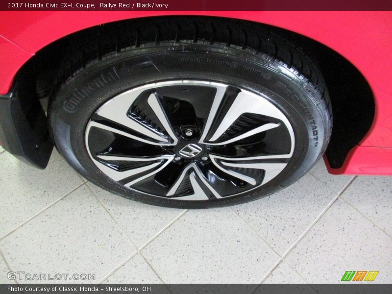 Rallye Red / Black/Ivory 2017 Honda Civic EX-L Coupe
