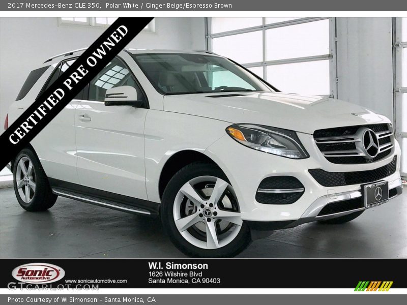 Polar White / Ginger Beige/Espresso Brown 2017 Mercedes-Benz GLE 350