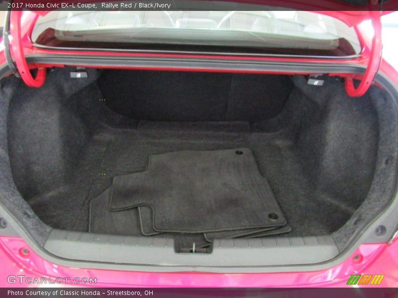 Rallye Red / Black/Ivory 2017 Honda Civic EX-L Coupe