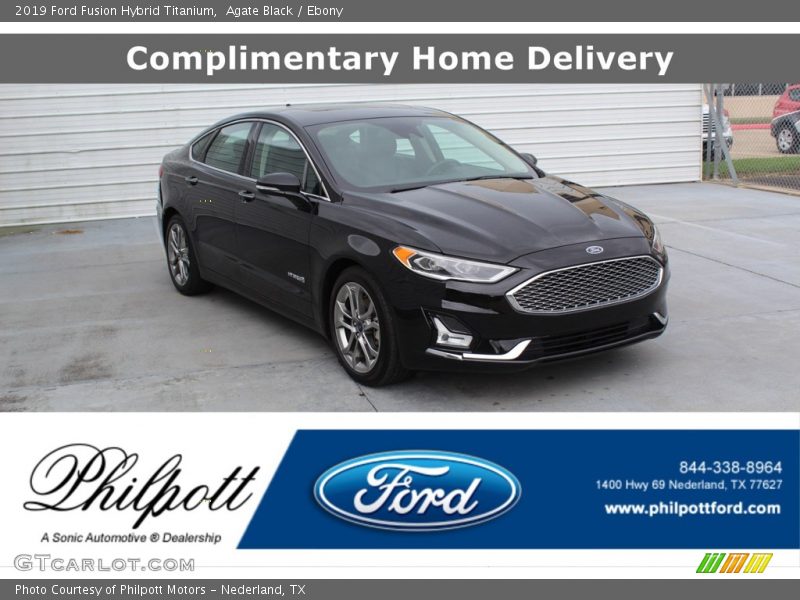 Agate Black / Ebony 2019 Ford Fusion Hybrid Titanium