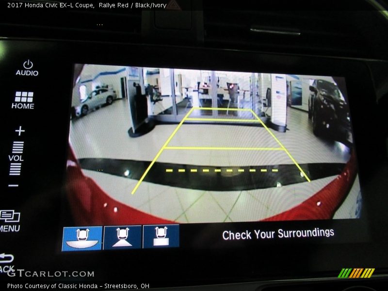 Rallye Red / Black/Ivory 2017 Honda Civic EX-L Coupe