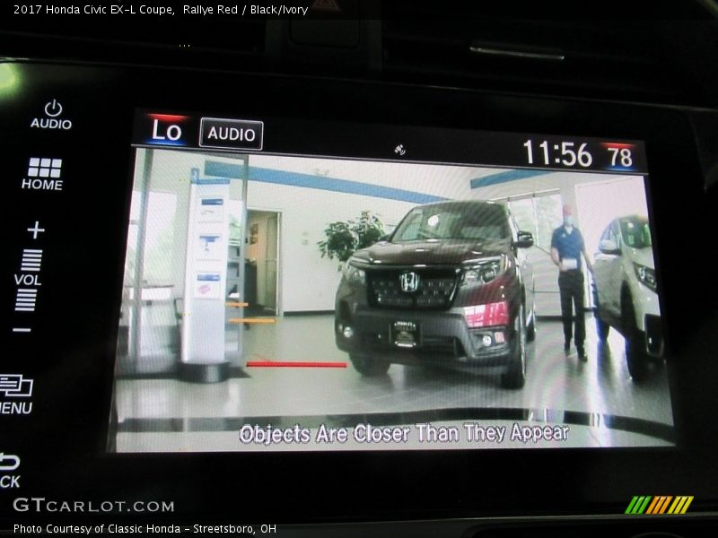 Rallye Red / Black/Ivory 2017 Honda Civic EX-L Coupe