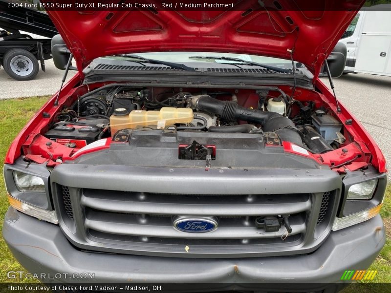 Red / Medium Parchment 2004 Ford F550 Super Duty XL Regular Cab Chassis