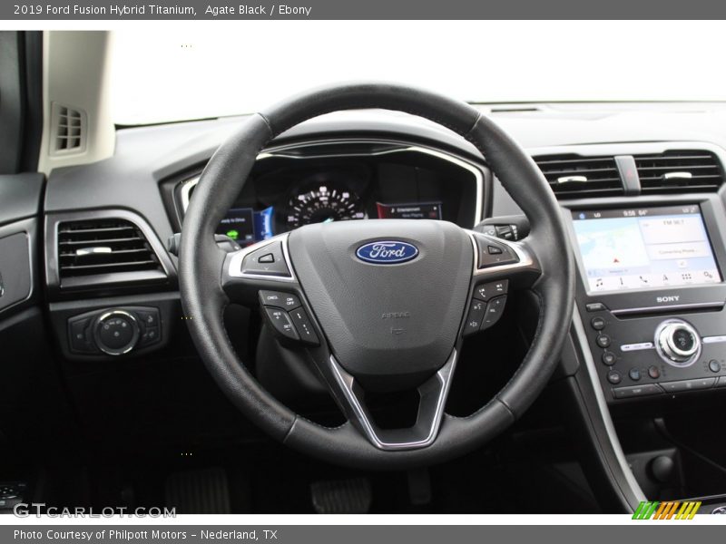 Agate Black / Ebony 2019 Ford Fusion Hybrid Titanium