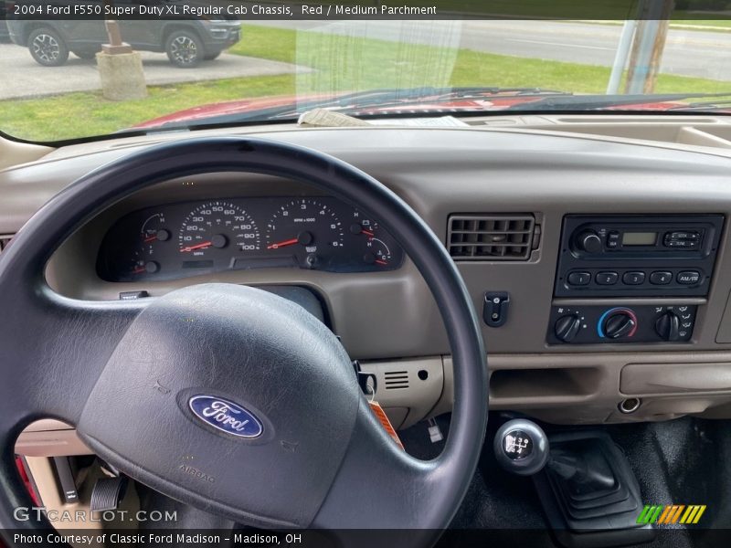 Red / Medium Parchment 2004 Ford F550 Super Duty XL Regular Cab Chassis