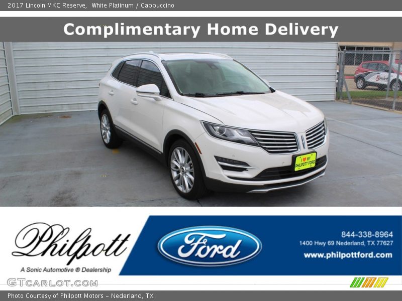 White Platinum / Cappuccino 2017 Lincoln MKC Reserve
