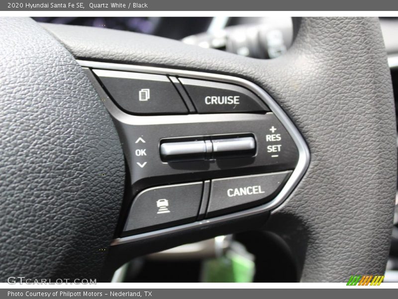 Quartz White / Black 2020 Hyundai Santa Fe SE