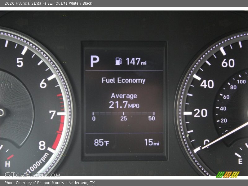 Quartz White / Black 2020 Hyundai Santa Fe SE