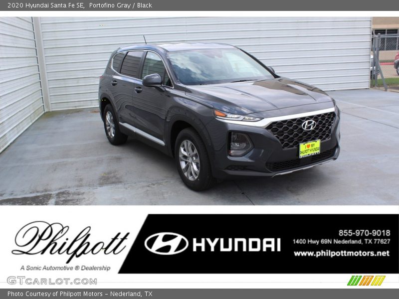 Portofino Gray / Black 2020 Hyundai Santa Fe SE