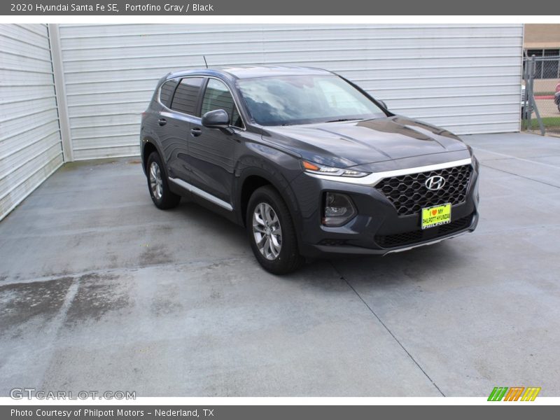 Portofino Gray / Black 2020 Hyundai Santa Fe SE