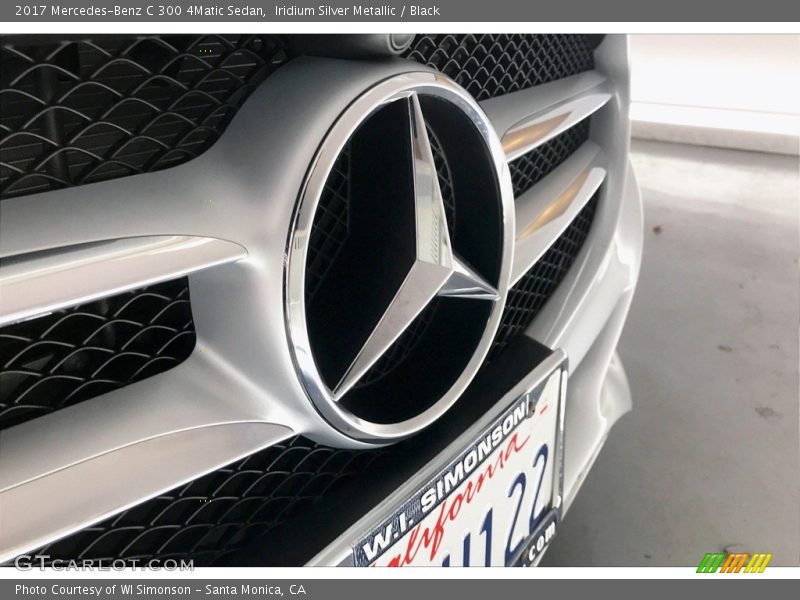 Iridium Silver Metallic / Black 2017 Mercedes-Benz C 300 4Matic Sedan