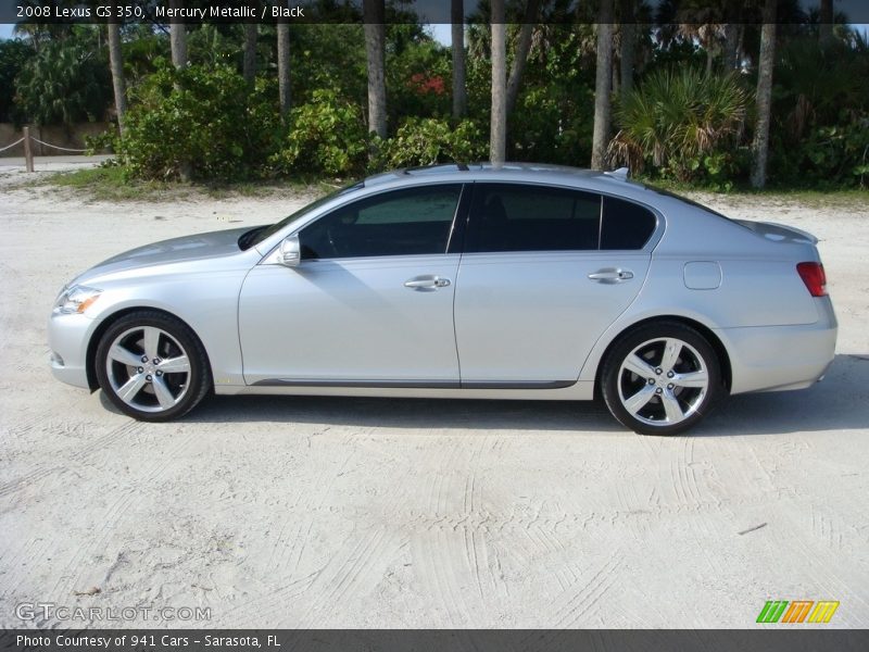 Mercury Metallic / Black 2008 Lexus GS 350