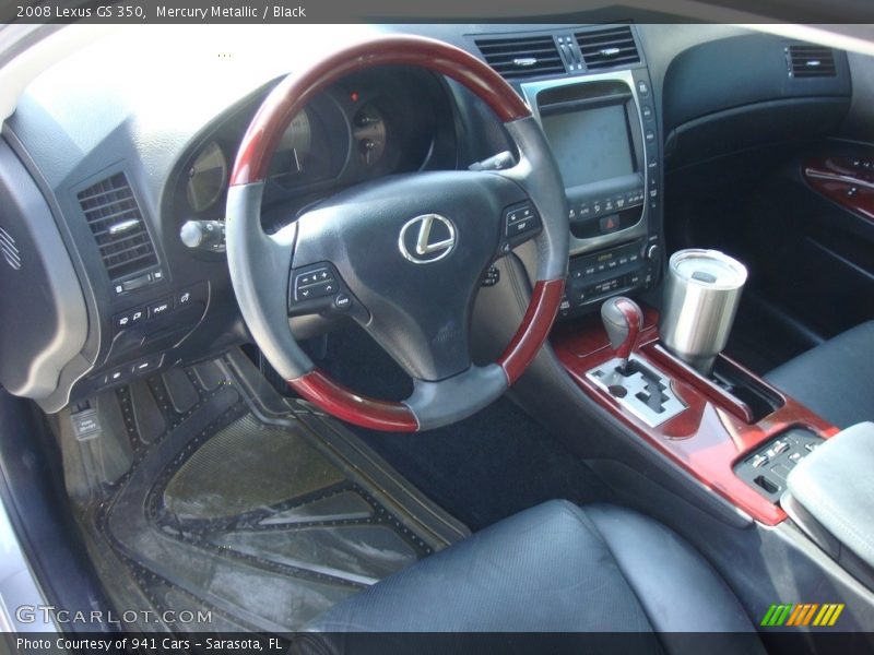 Mercury Metallic / Black 2008 Lexus GS 350