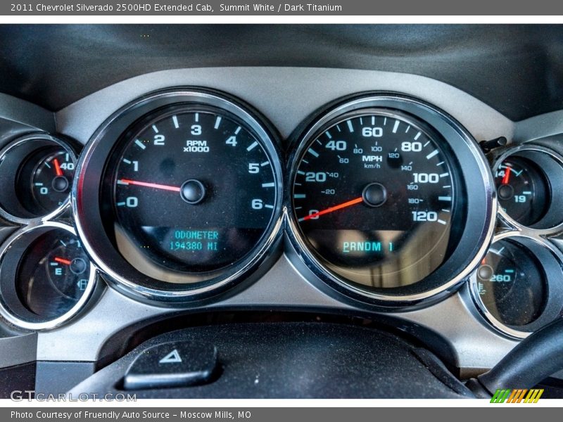  2011 Silverado 2500HD Extended Cab Extended Cab Gauges