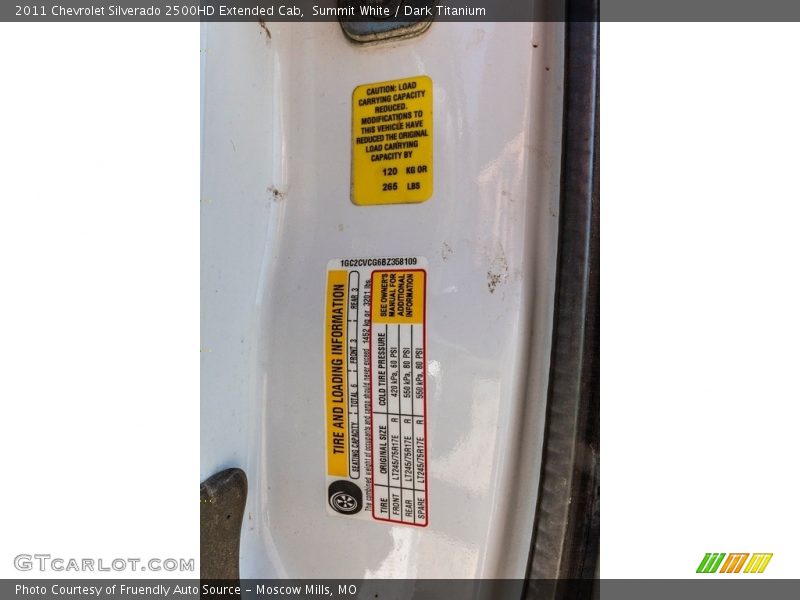 Summit White / Dark Titanium 2011 Chevrolet Silverado 2500HD Extended Cab