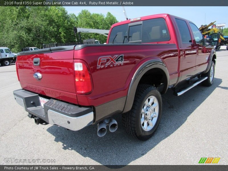 Ruby Red Metallic / Adobe 2016 Ford F350 Super Duty Lariat Crew Cab 4x4