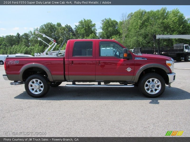 Ruby Red Metallic / Adobe 2016 Ford F350 Super Duty Lariat Crew Cab 4x4