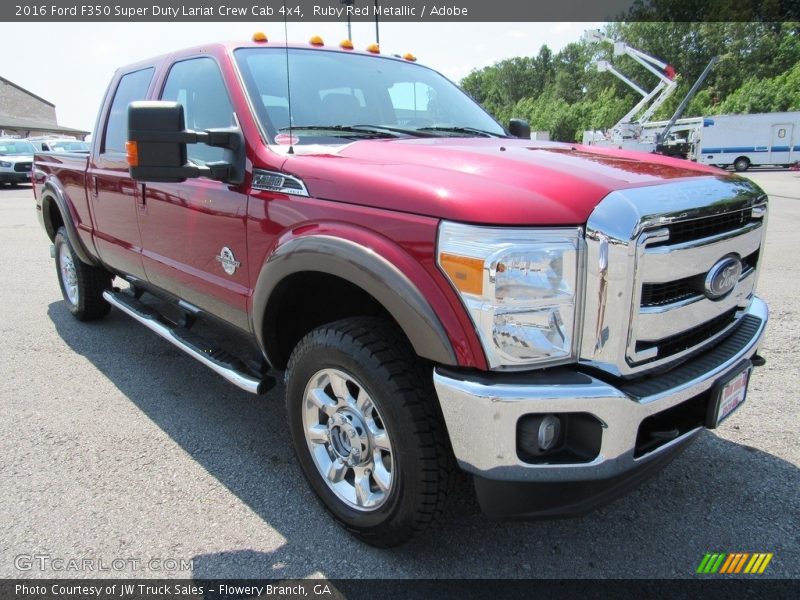 Ruby Red Metallic / Adobe 2016 Ford F350 Super Duty Lariat Crew Cab 4x4