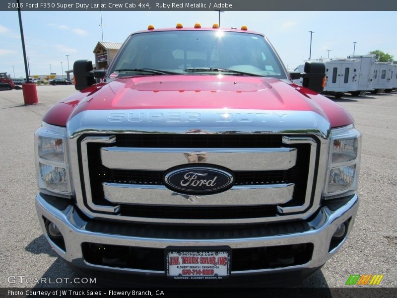 Ruby Red Metallic / Adobe 2016 Ford F350 Super Duty Lariat Crew Cab 4x4