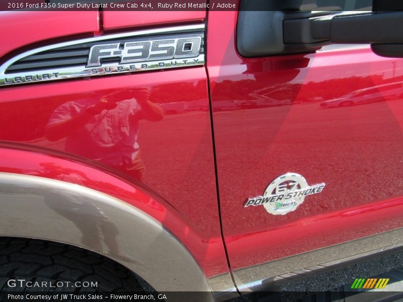 Ruby Red Metallic / Adobe 2016 Ford F350 Super Duty Lariat Crew Cab 4x4