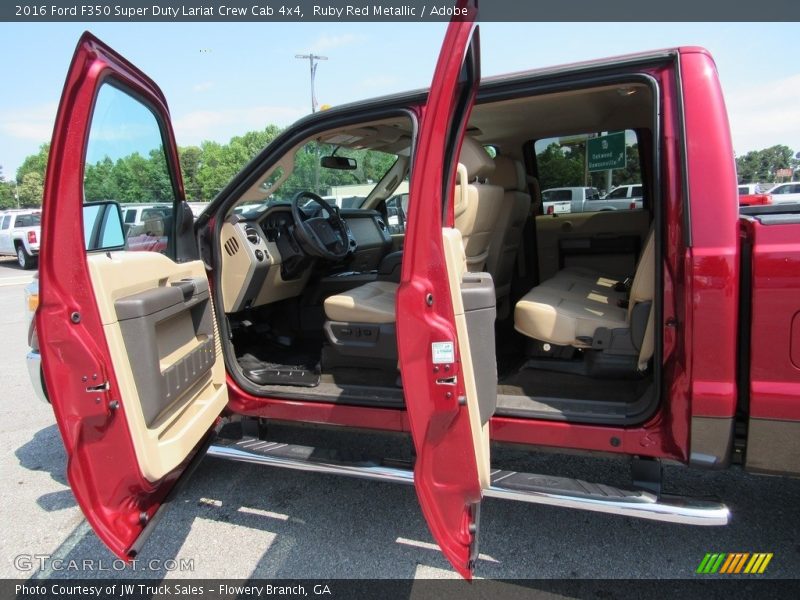 Ruby Red Metallic / Adobe 2016 Ford F350 Super Duty Lariat Crew Cab 4x4
