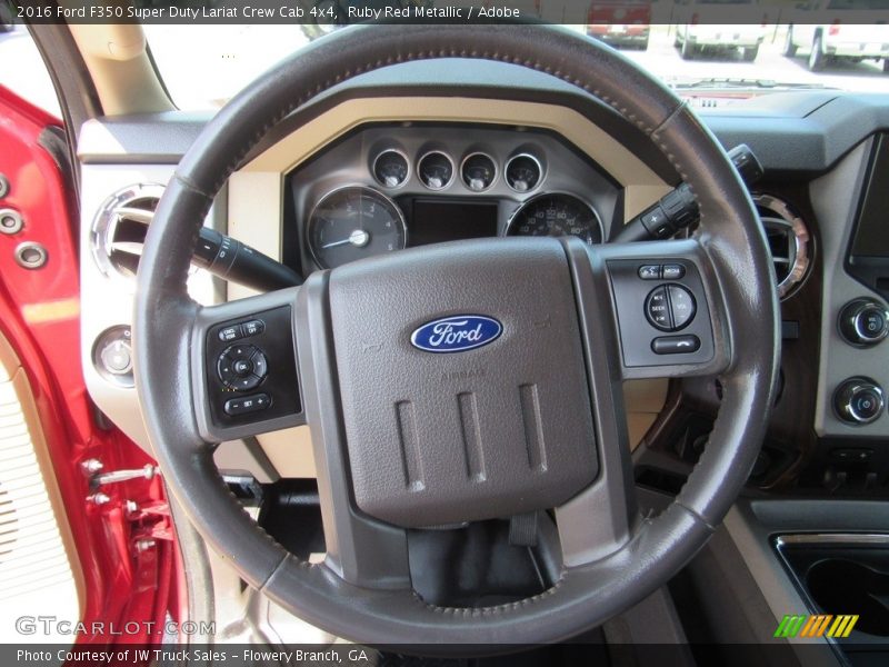 Ruby Red Metallic / Adobe 2016 Ford F350 Super Duty Lariat Crew Cab 4x4
