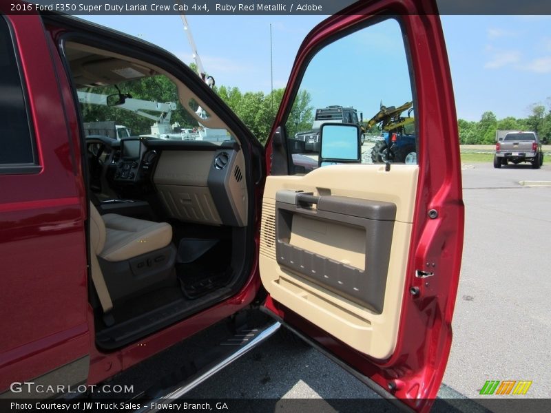 Ruby Red Metallic / Adobe 2016 Ford F350 Super Duty Lariat Crew Cab 4x4
