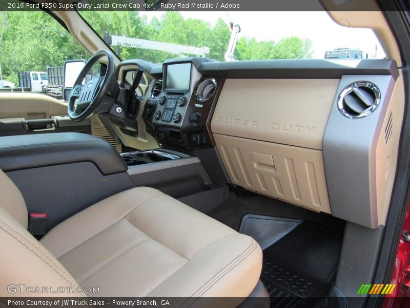 Ruby Red Metallic / Adobe 2016 Ford F350 Super Duty Lariat Crew Cab 4x4