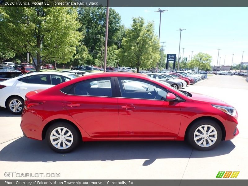 Pomegranate Red / Black 2020 Hyundai Accent SE