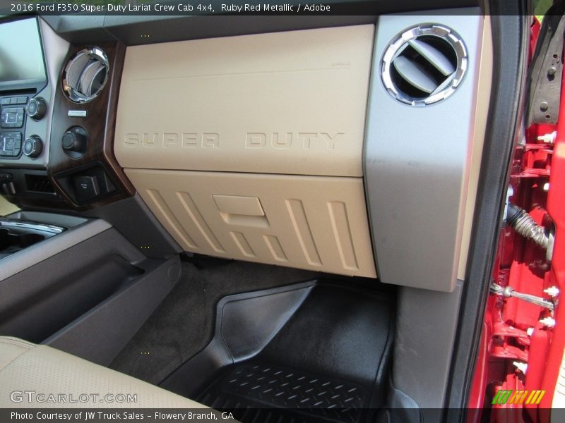 Ruby Red Metallic / Adobe 2016 Ford F350 Super Duty Lariat Crew Cab 4x4
