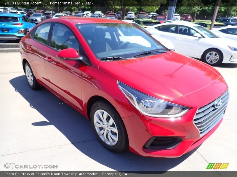 Pomegranate Red / Black 2020 Hyundai Accent SE